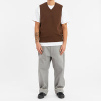 Sweater Vest - Brown Cotton