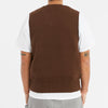 Sweater Vest - Brown Cotton