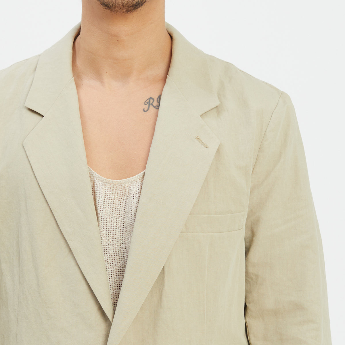 Julian Blazer - Beige Linen/Cotton