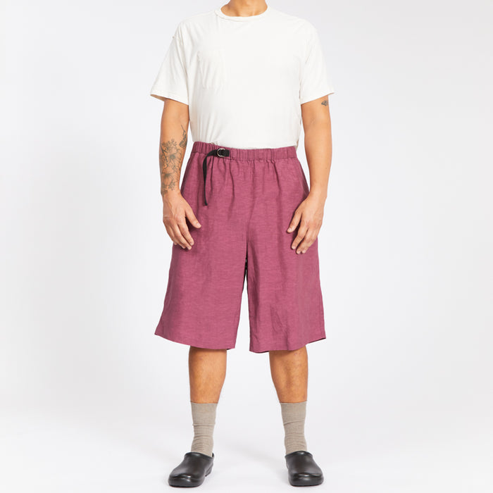Palego Short - Magenta Viscose/Linen