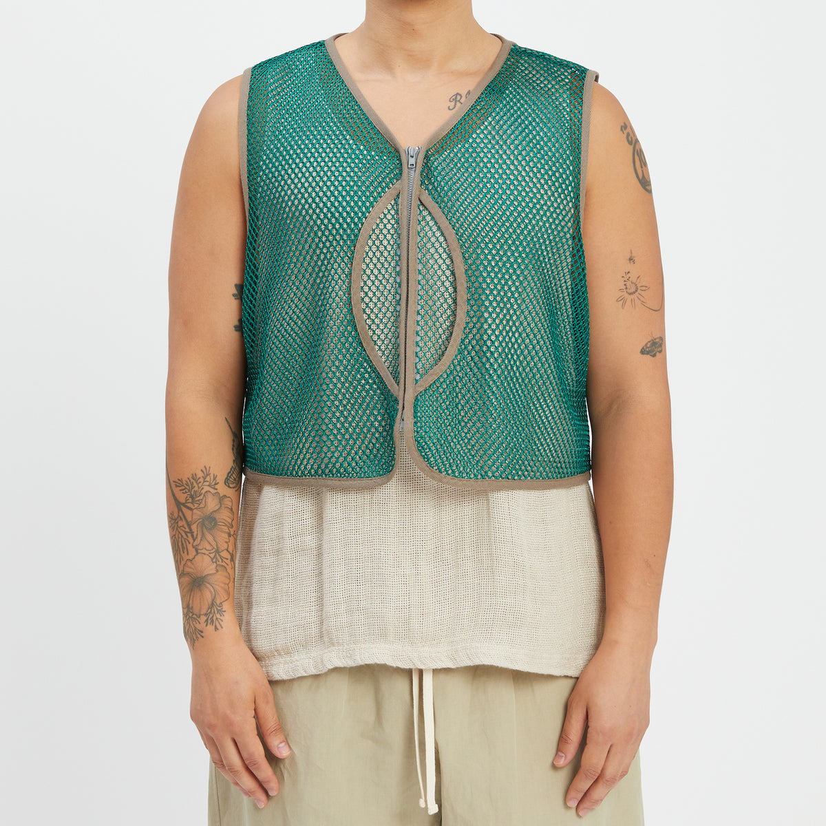 Trapper Vest - Green Mesh