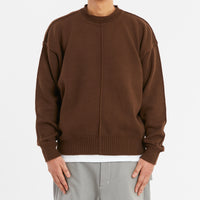 Wharf Sweater - Brown Cotton