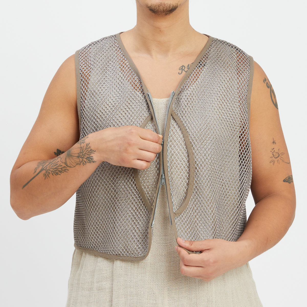 Trapper Vest - Grey Mesh