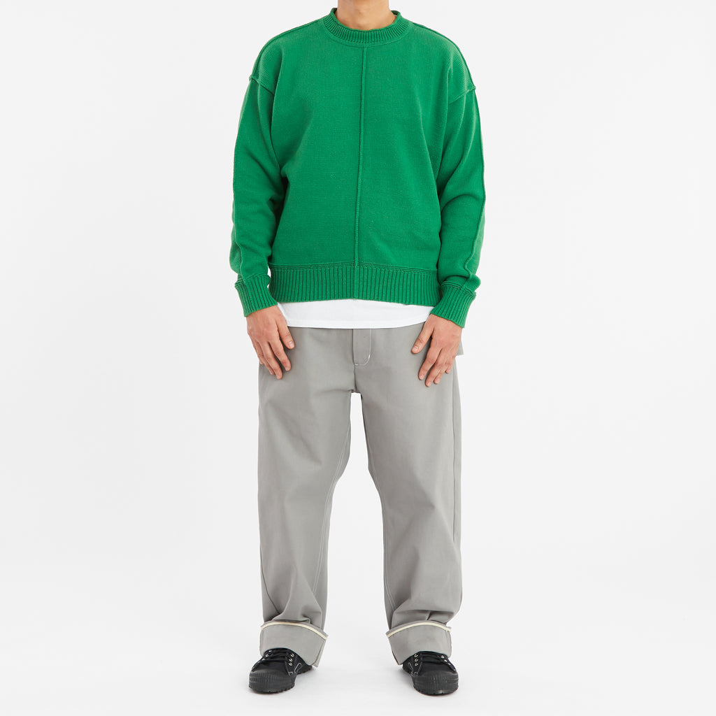 Wharf Sweater - Kelly Green Cotton