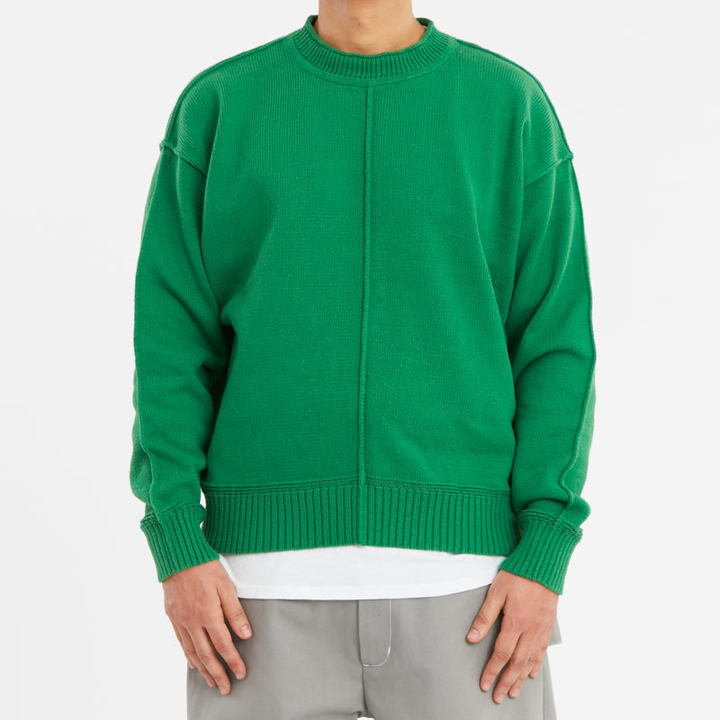 Wharf Sweater - Kelly Green Cotton