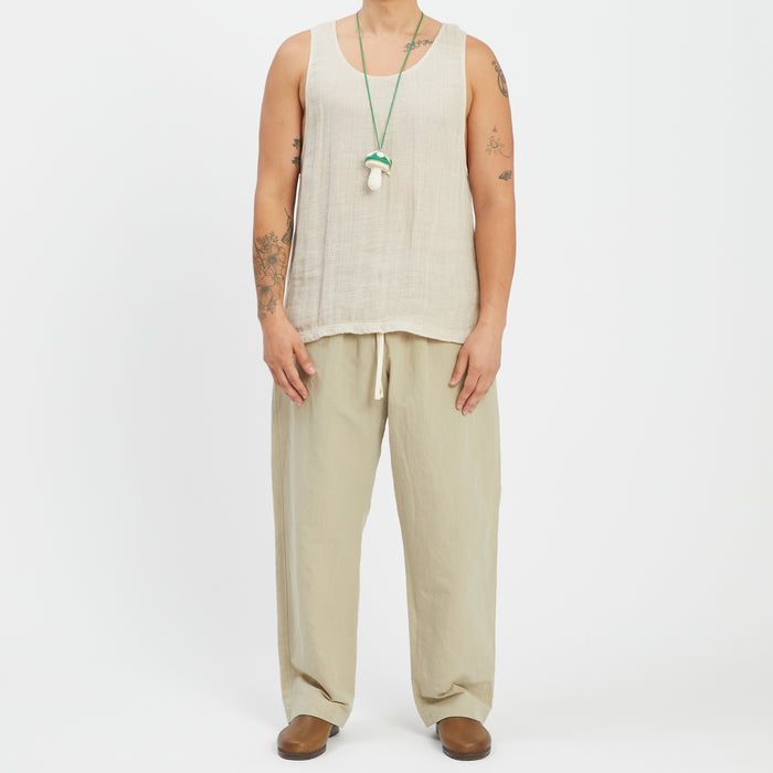 Small Mushroom Keychain/Necklace – Green Cotton