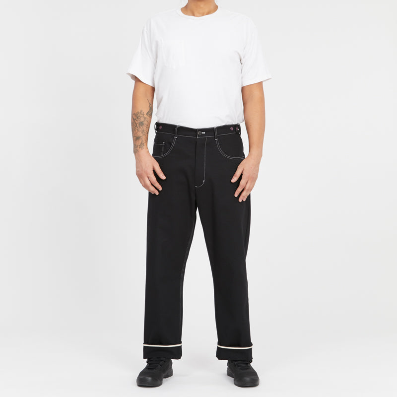 Mason Pant - Black Cotton Twill WR/SR