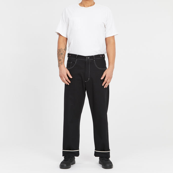 Mason Pant - Black Cotton Twill WR/SR