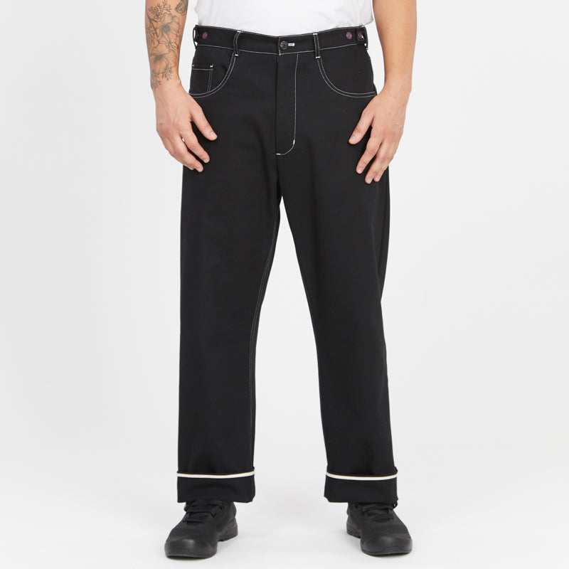 Mason Pant - Black Cotton Twill WR/SR