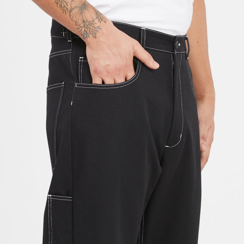 Mason Pant - Black Cotton Twill WR/SR