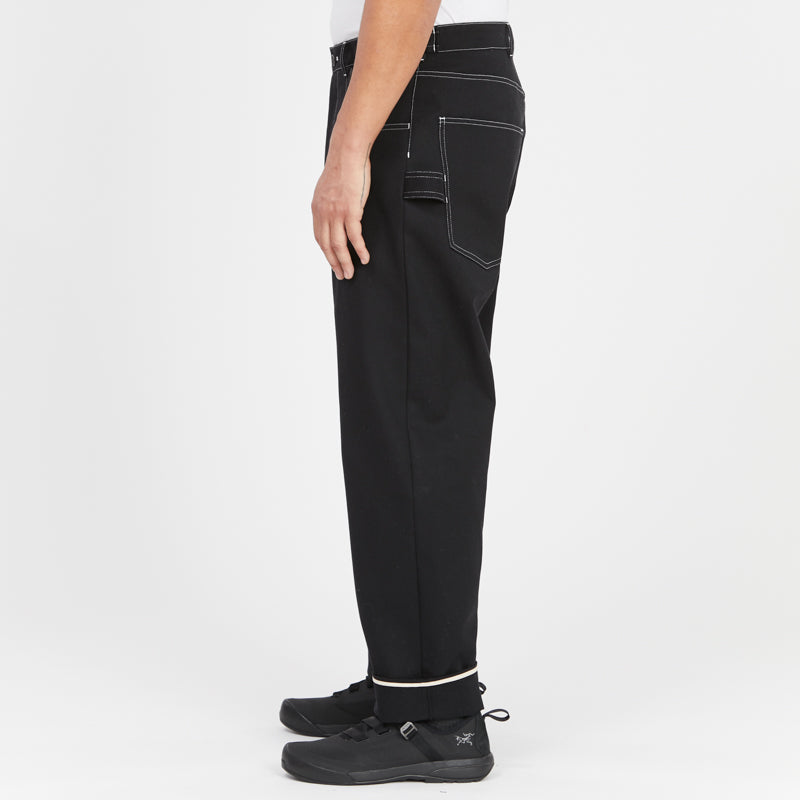 Mason Pant - Black Cotton Twill WR/SR