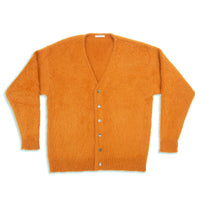 Hairy Cardigan - Burnt Orange Suri Alpaca
