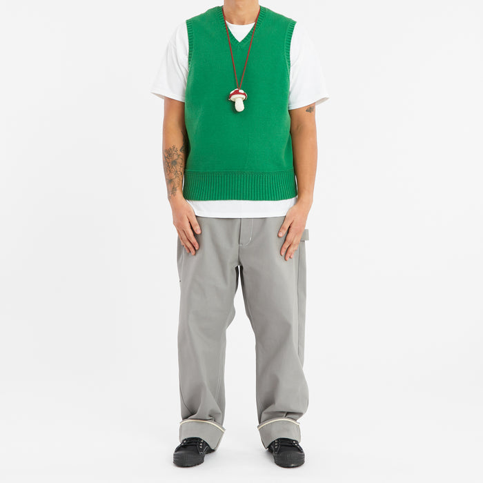 Small Mushroom Keychain/Necklace – Red Cotton