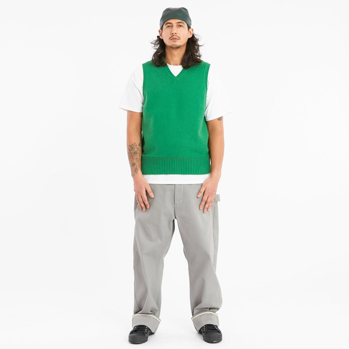 Skull Cap – Dark Green Leather