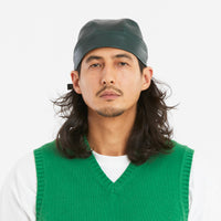 Skull Cap – Dark Green Leather