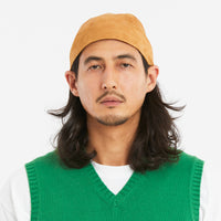 Skull Cap – Tan Suede Leather