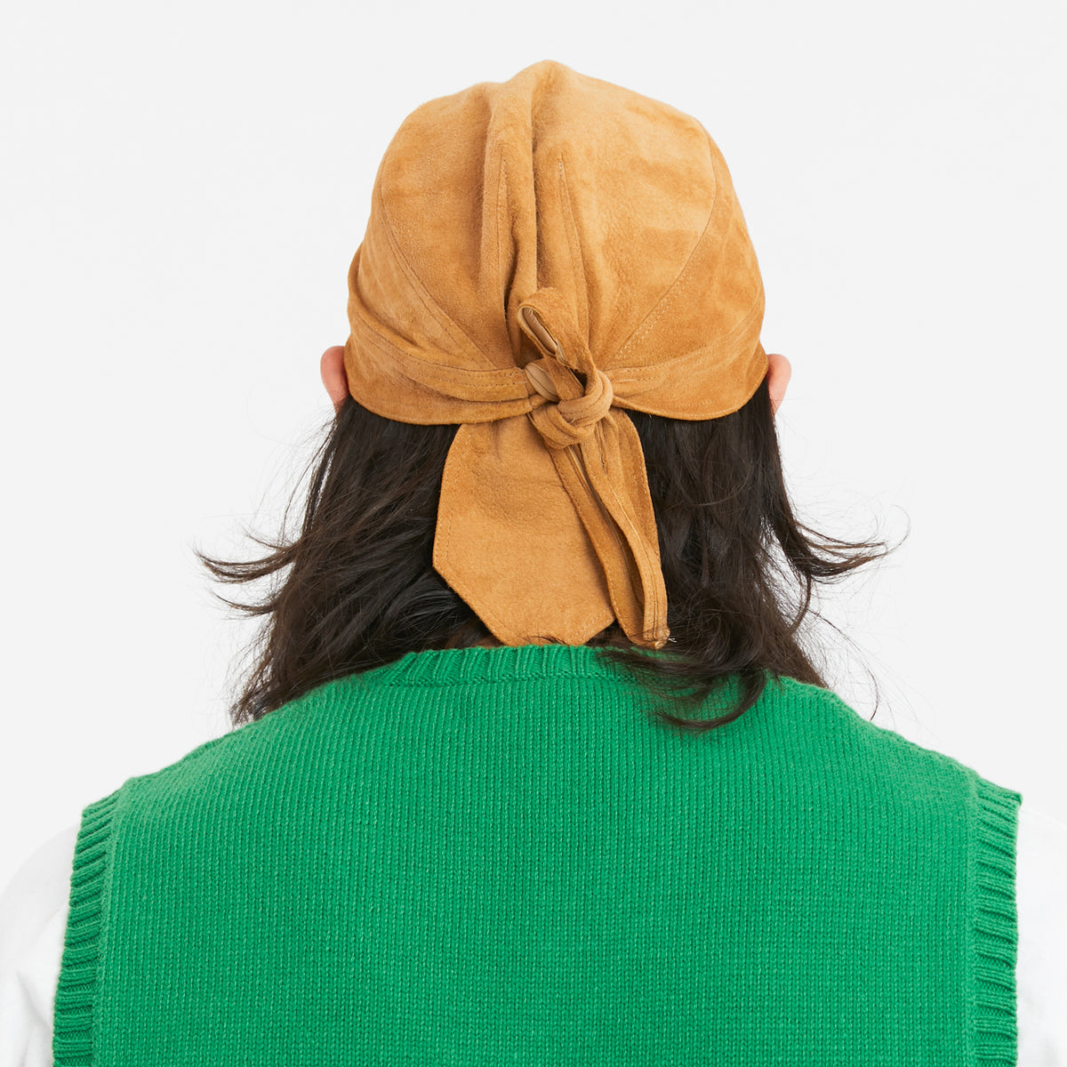 Skull Cap – Tan Suede Leather