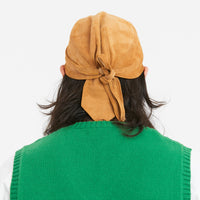 Skull Cap – Tan Suede Leather