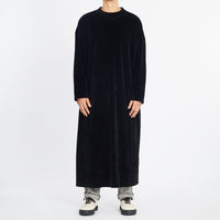 Velour Long Tunic - Black
