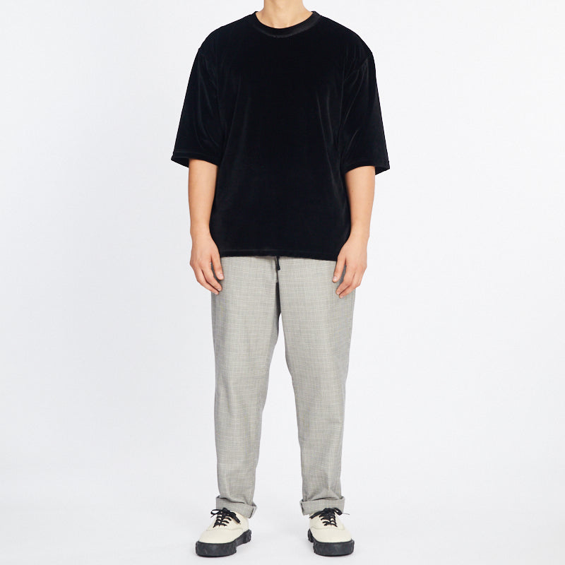 Velour Short Sleeve T-Shirt - Black