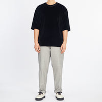 Velour Short Sleeve T-Shirt - Black