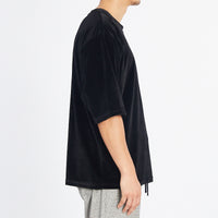 Velour Short Sleeve T-Shirt - Black