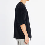 Velour Short Sleeve T-Shirt - Black