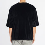 Velour Short Sleeve T-Shirt - Black