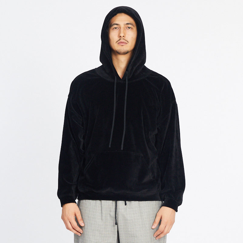 Velour Hoodie - Black