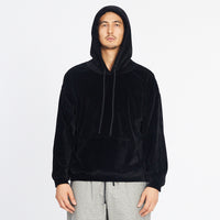Velour Hoodie - Black