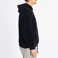 Velour Hoodie - Black