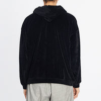 Velour Hoodie - Black