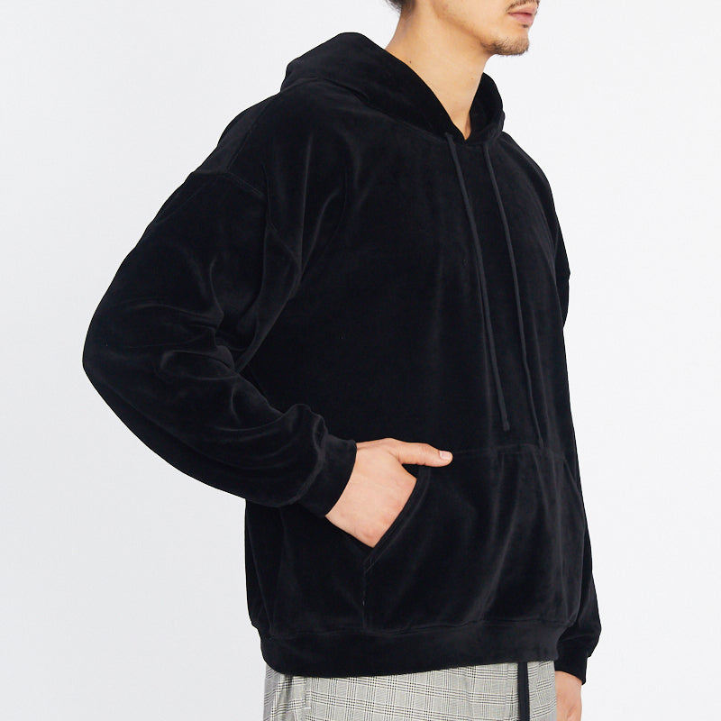 Velour Hoodie - Black