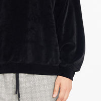 Velour Crewneck Sweatshirt - Black