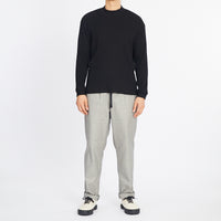 Long Sleeve Ribbed T-Shirt - Black