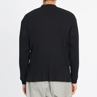 Long Sleeve Ribbed T-Shirt - Black