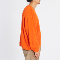 Reversible Pile Crewneck Sweatshirt - Orange