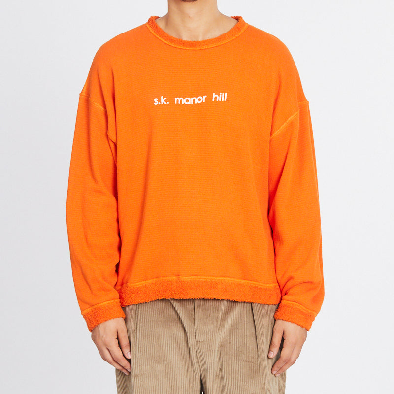 Reversible Pile Crewneck Sweatshirt - Orange