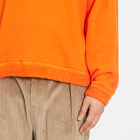 Reversible Pile Crewneck Sweatshirt - Orange