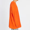 Oversized Reversible Pile Crewneck Sweatshirt - Orange