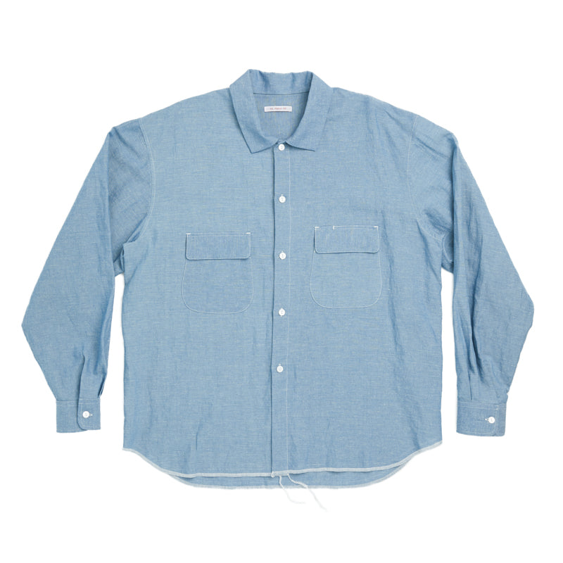 Moil Shirt - Indigo Cotton/Linen