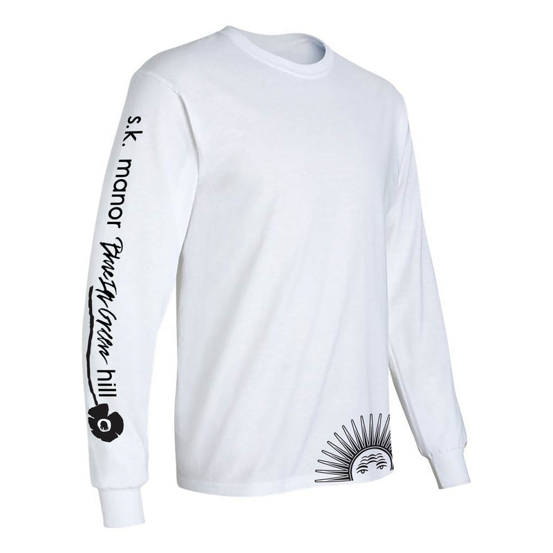 Long Sleeve Graphic T-Shirt - White (x BLUE IN GREEN)