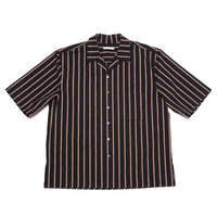 Aloha Shirt - Navy/Orange Stripe