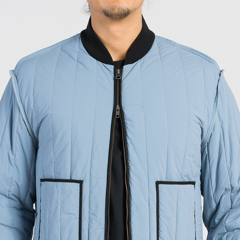 Reversible Bomber Jacket - Tan Quilted Recycled Nylon WR – s.k. manor hill
