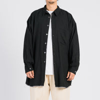 Ox Shirt - Black Rayon/Cotton/Silk