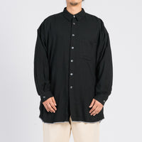Ox Shirt - Black Rayon/Cotton/Silk