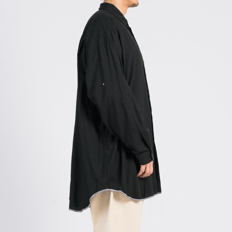 Ox Shirt - Black Rayon/Cotton/Silk