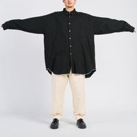 Ox Shirt - Black Rayon/Cotton/Silk