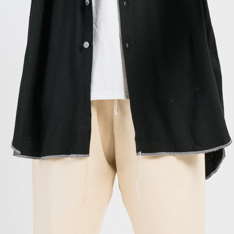 Ox Shirt - Black Rayon/Cotton/Silk