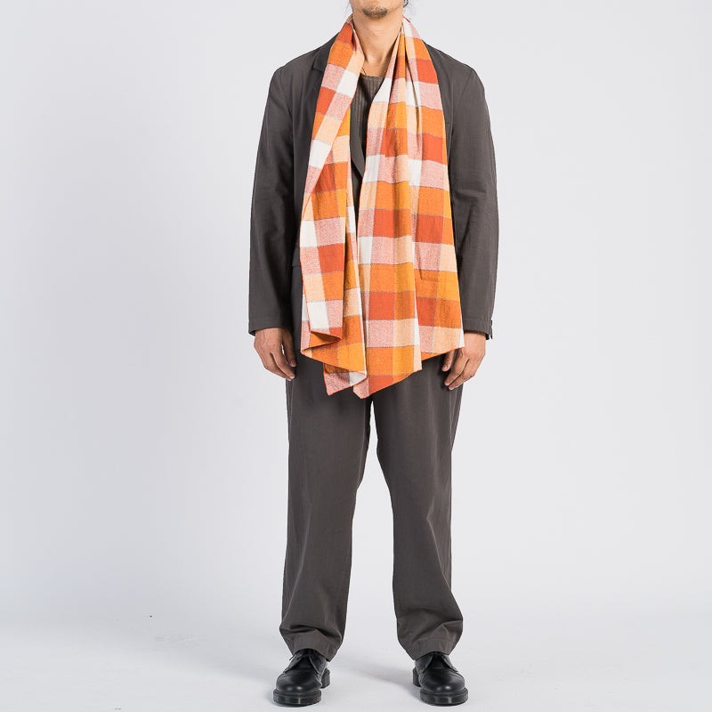 Long Scarf - Orange Plaid